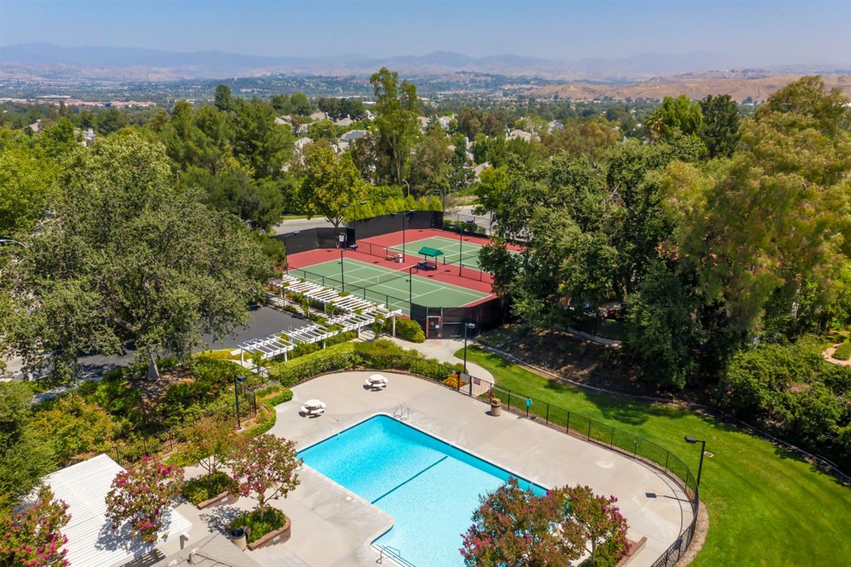 photo of home in summit ca with pool and tennis court